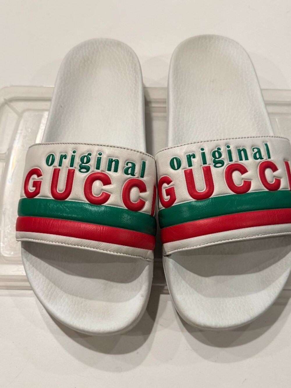 Gucci slides size 10 original logo